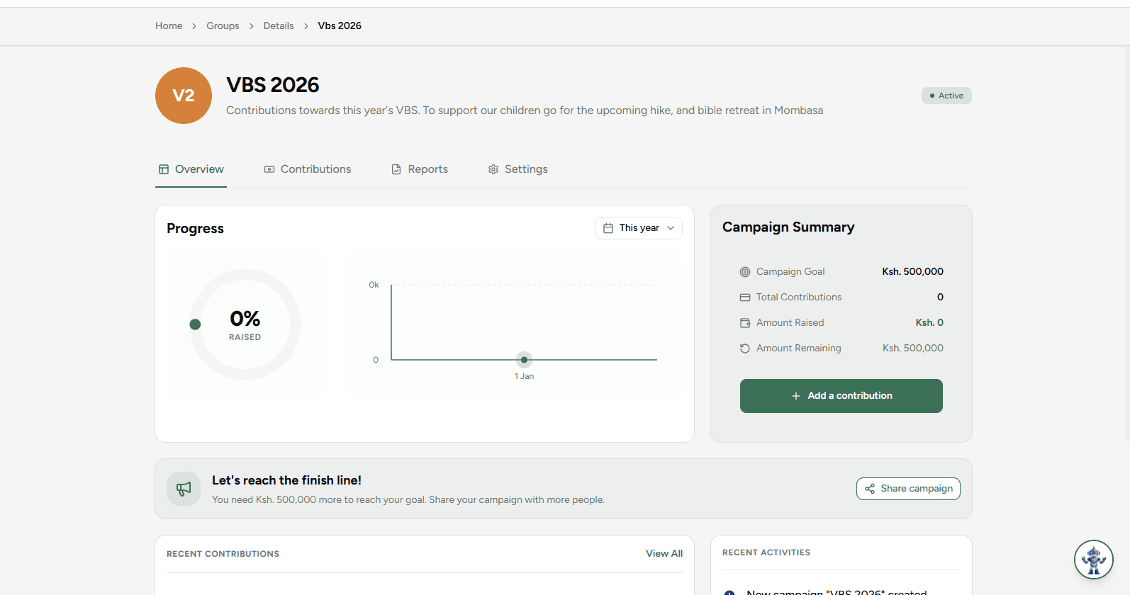 Guided steps for creating a campaign - Step 5
