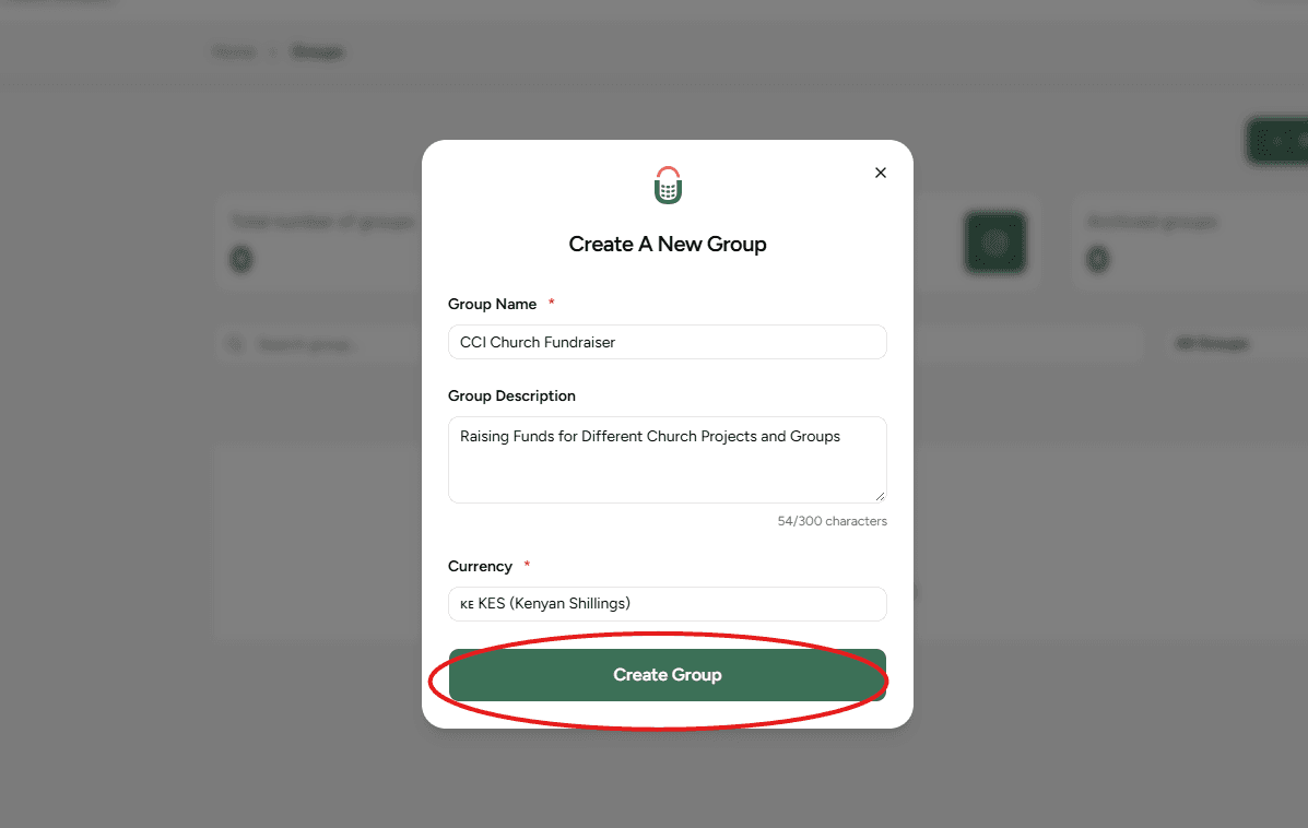 Guided steps for creating a group - Step 3